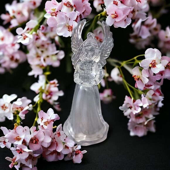 Acrylic Light Up Angel Ornament Color Changing Clear Christmas Holiday Guardian. - Picture 15 of 16